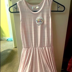 Brand new with tags Dot dot smile -swing tank dress. Pink and white stripe.